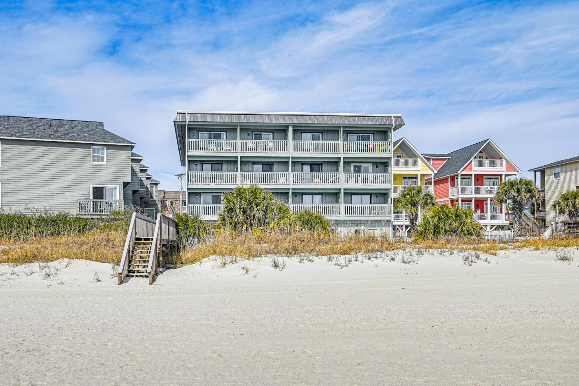 On-The-Beach Escape Oceanfront In Surfside! Myrtle Beach Esterno foto